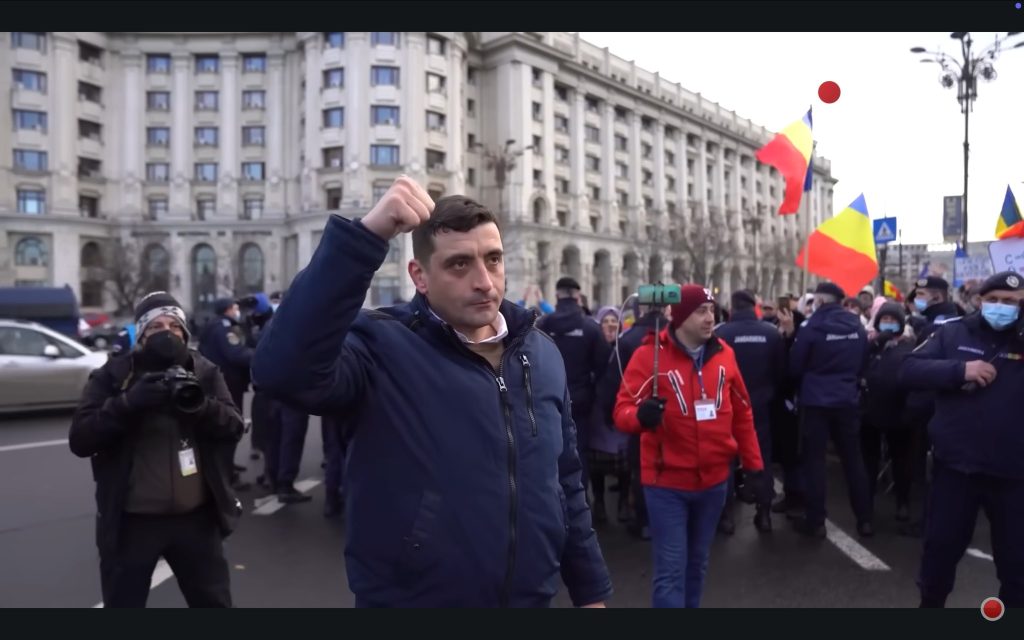 George Simion La Proteste